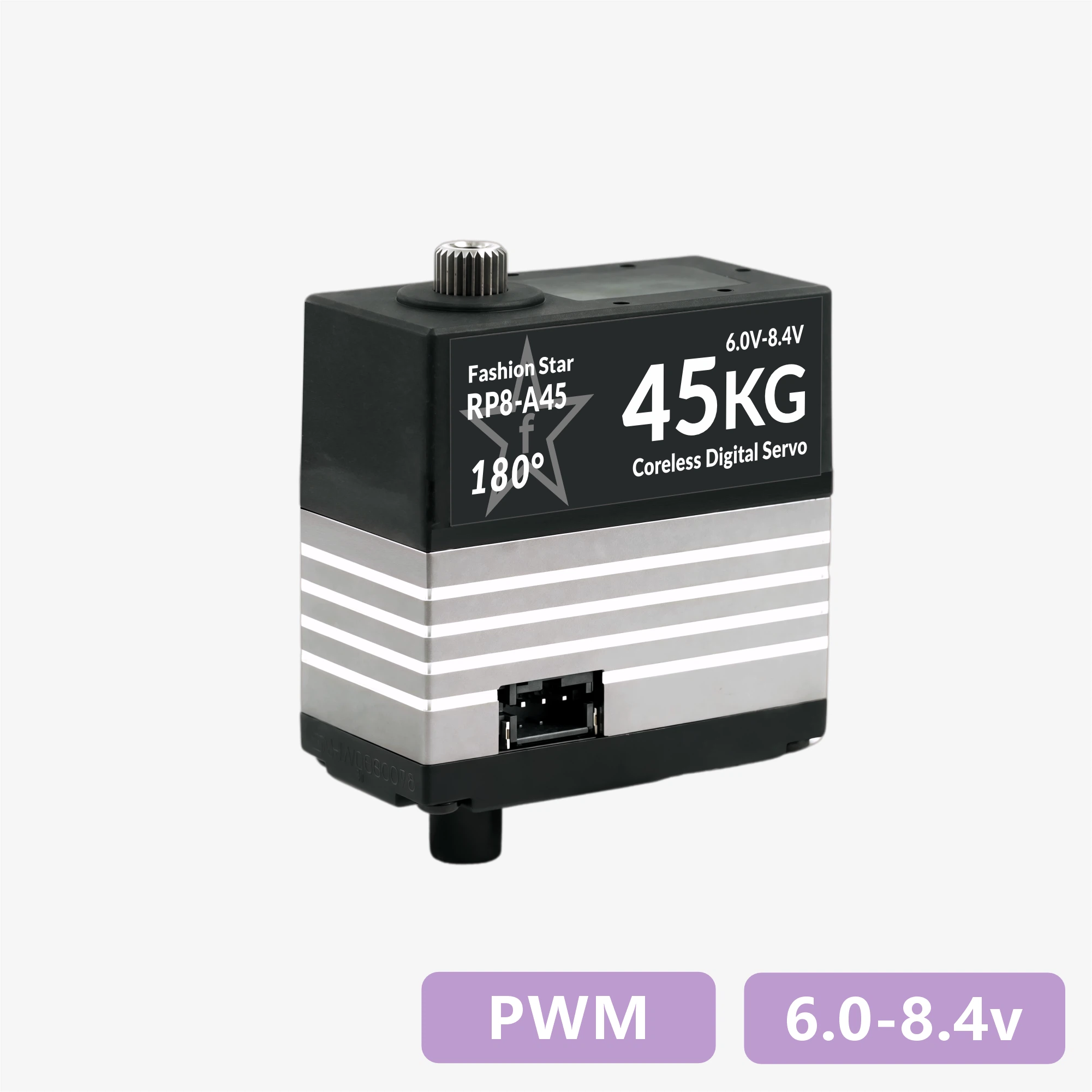 servo_rp8_a45_wiki_primary RP8-A45 7.4V PWM Digital Servo Motor